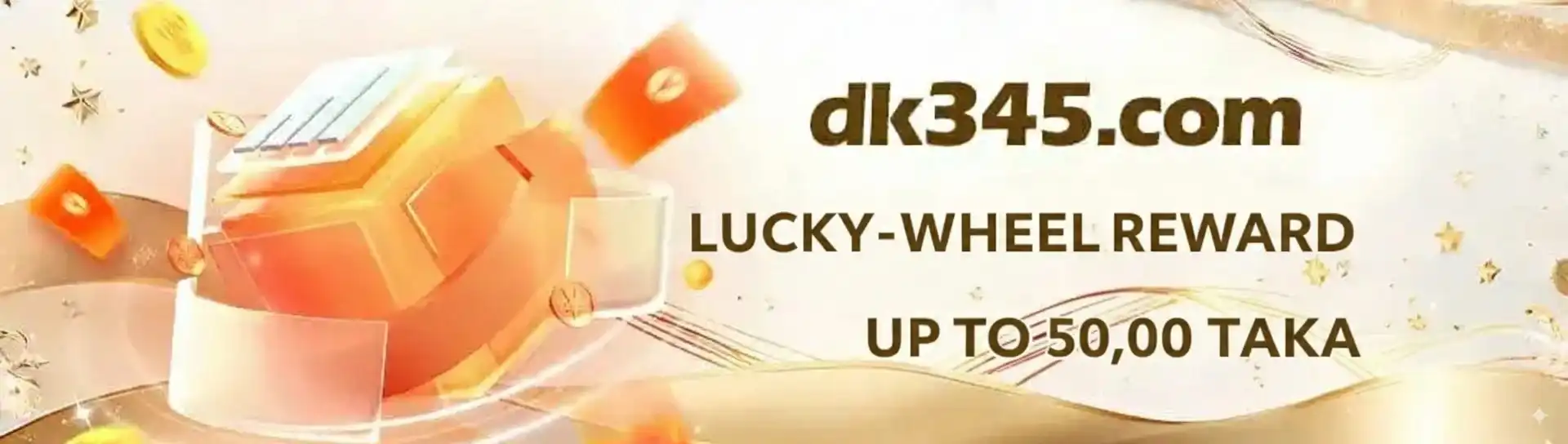 Lucky wheel reward banner with chances to win big prizes on 222bet.